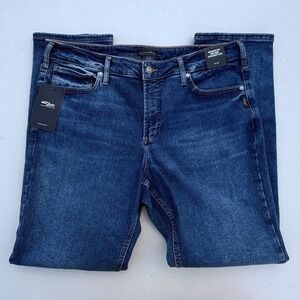 New Silver‎ Jeans Co Infinite Fit Mid Rise Straight Leg Jeans 1X Length 31
